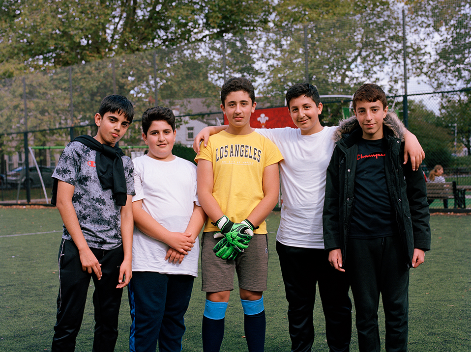 Young refugee football team