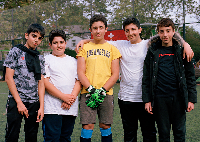 Young refugee football team