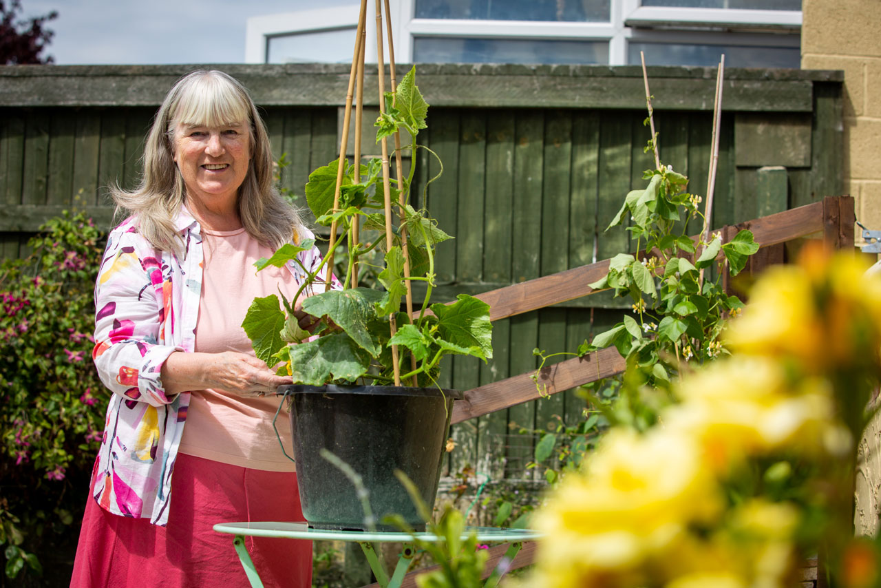 Jenny in her garden